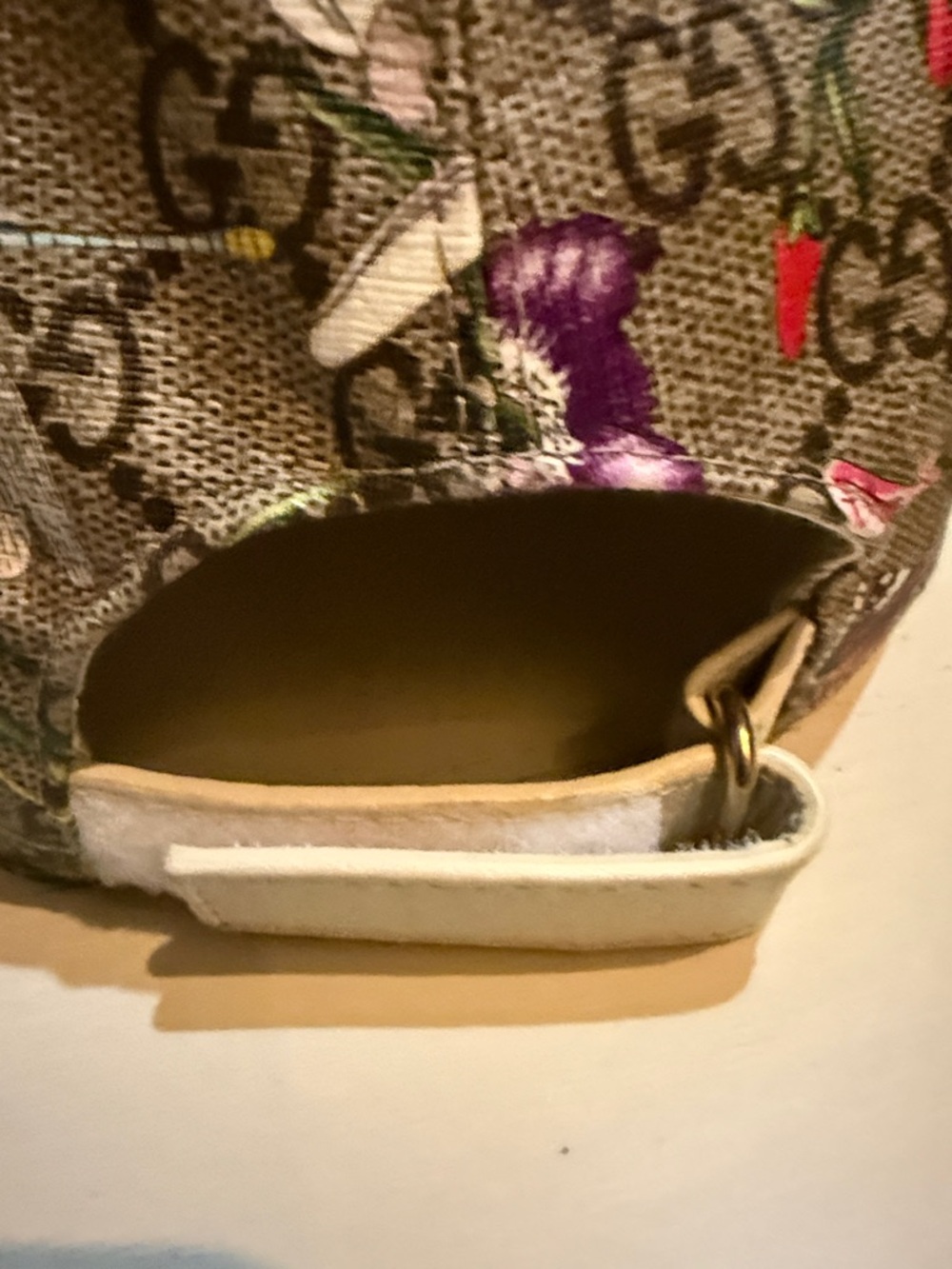 Gucci Floral GG Supreme Baseball Cap in Yellow, Pink, Purple and Green - Picture 10 of 10